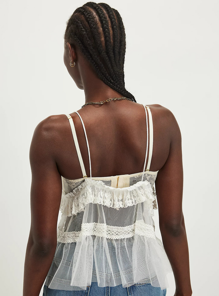 Sofia Embroidered Tank - Ivory