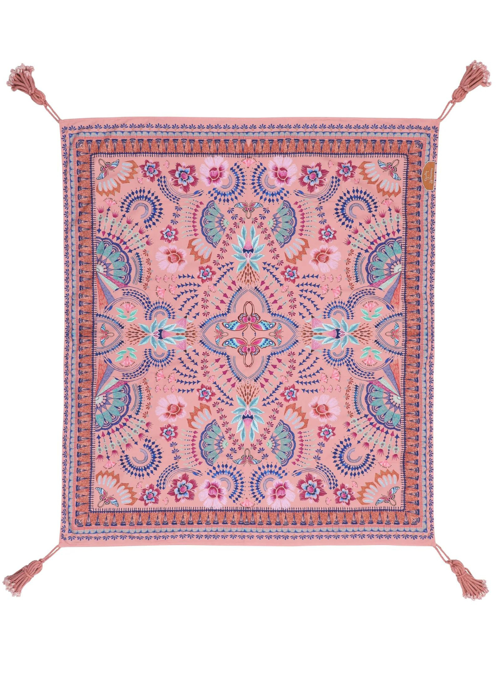 Wandering Folk Picnic Rug - Rosa