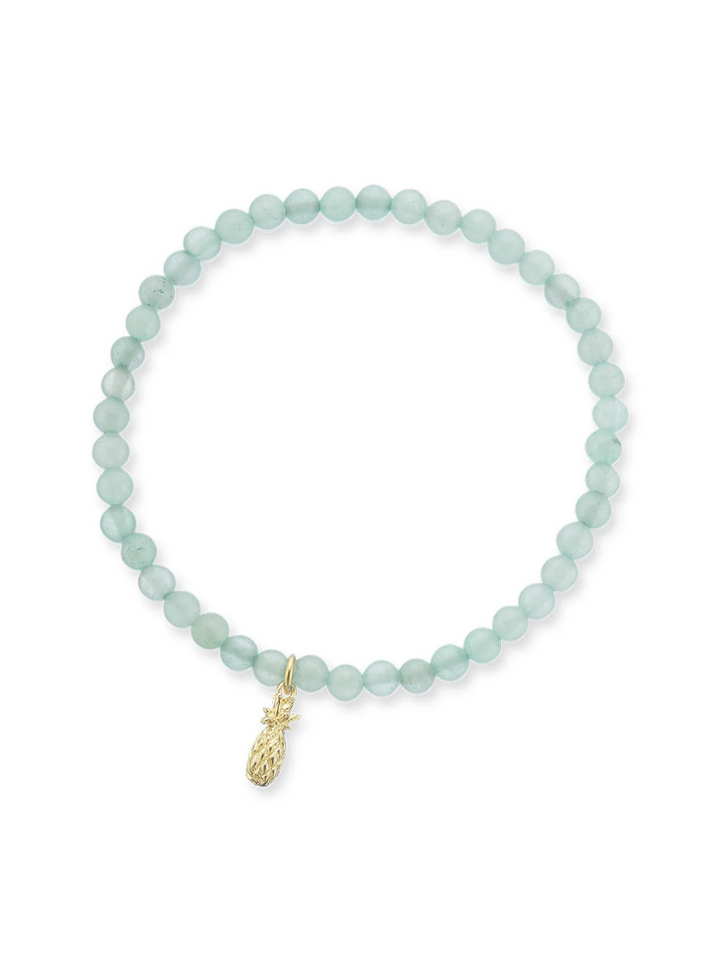 Pineapple Charm Aventurine Bracelet