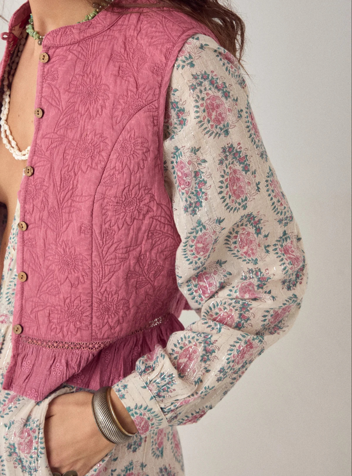 Mia Vest - Peonia Pink