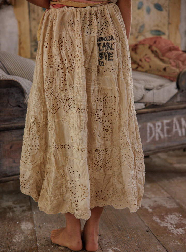 Magnolia Pearl Eyelet Patchwork Pissarro Skirt 237 - Swan