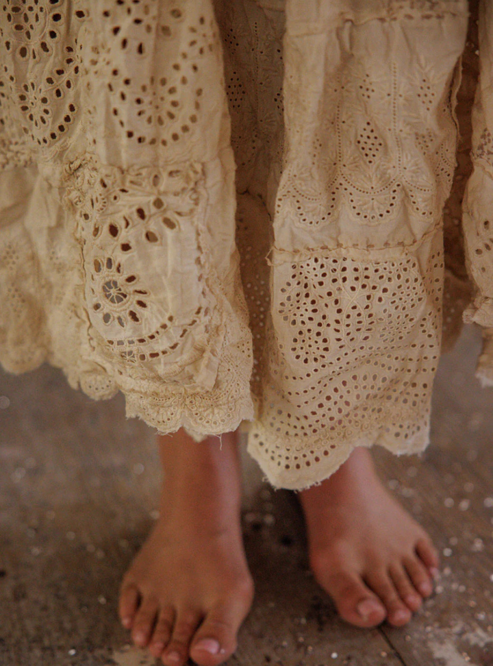 Magnolia Pearl Eyelet Patchwork Pissarro Skirt 237 - Swan