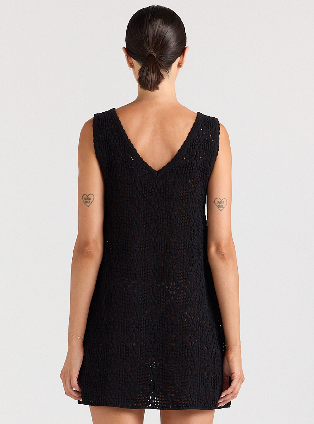 Messina V Knit Dress - Black