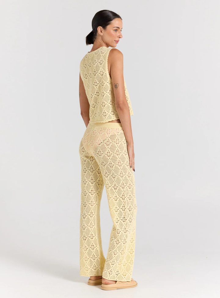 Messina Knit Pant - Lemon