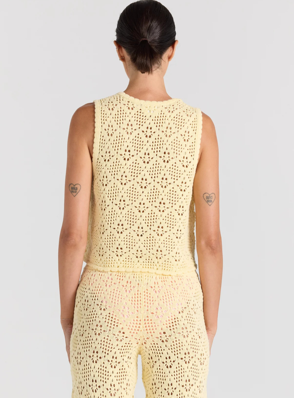 Messina V Knit Top - Lemon