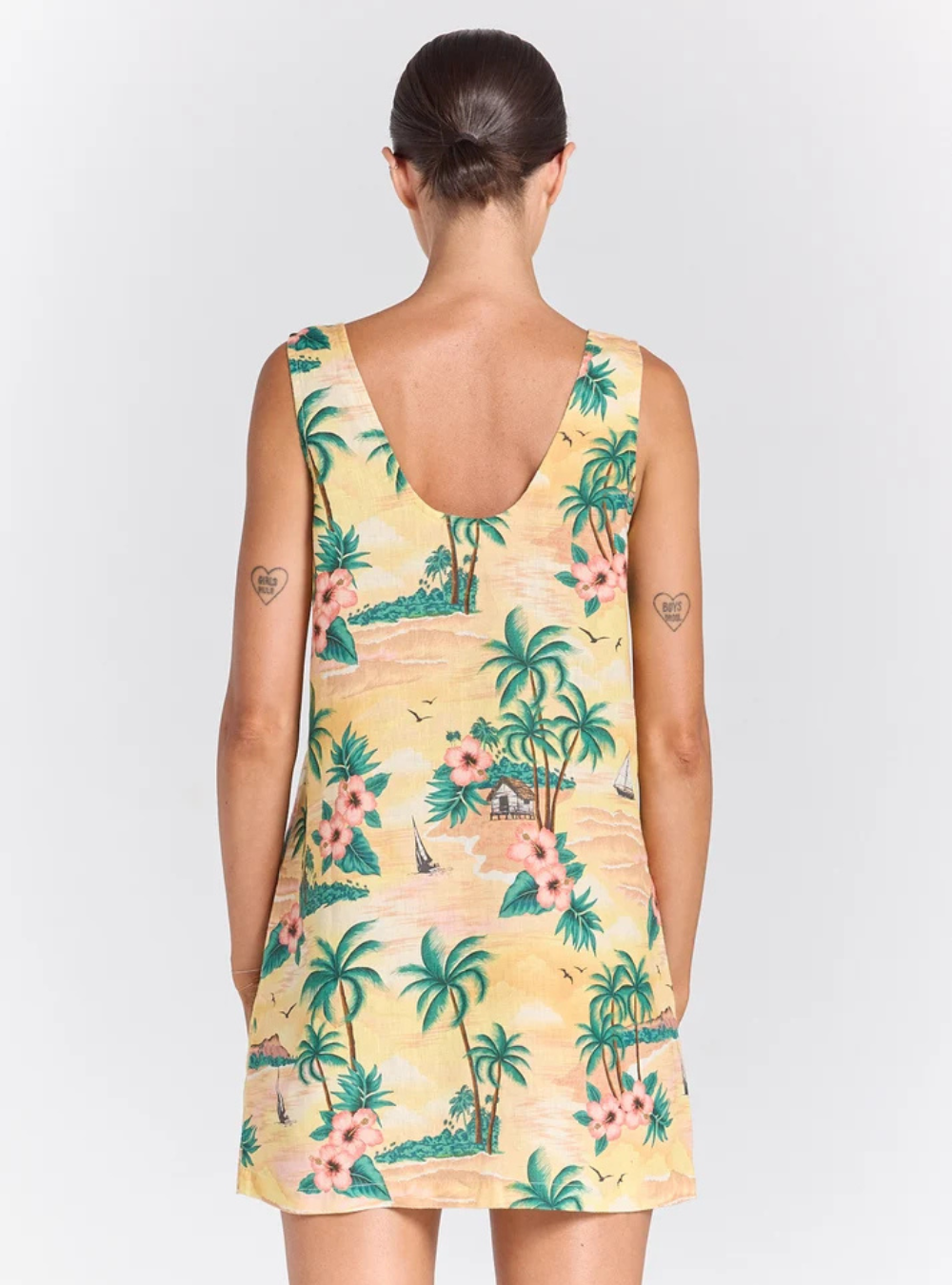 Islamorada 100% Linen Sundreamer Dress - Sunrise
