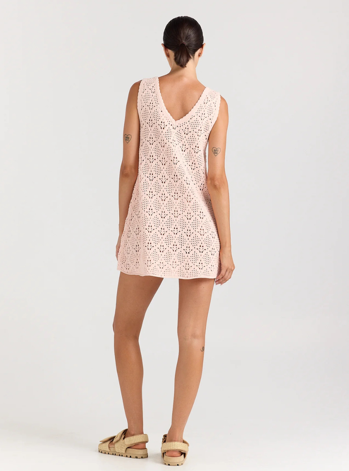 Messina V Knit Dress - Peony