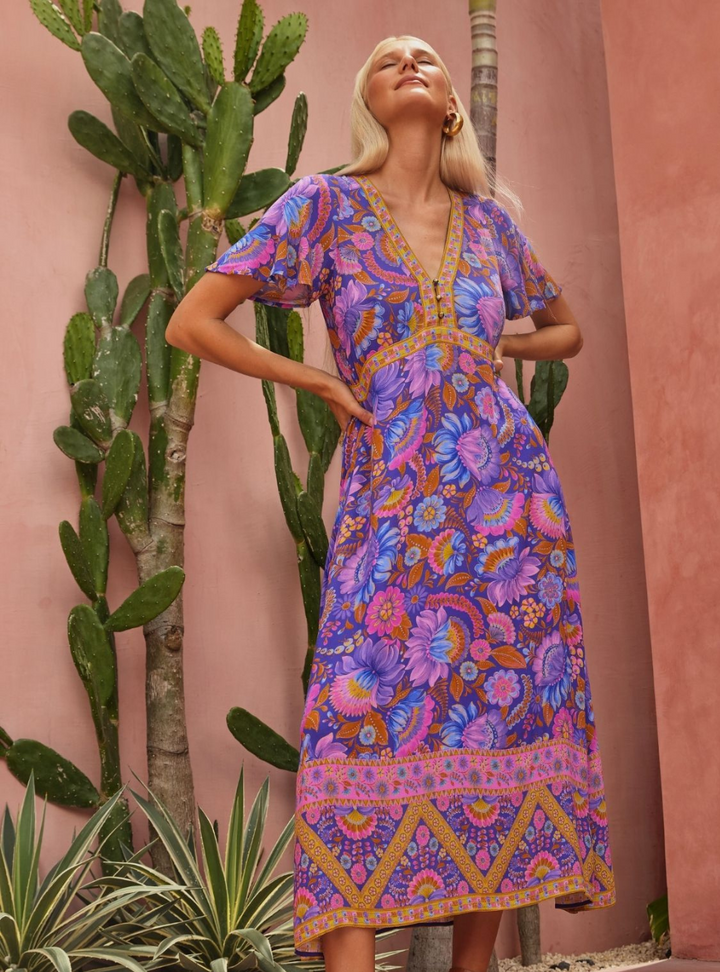 Purdy Midi Dress - Violeta