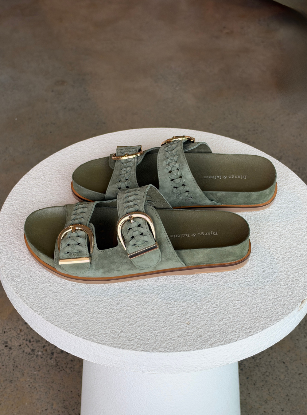 Quenby - Khaki Suede