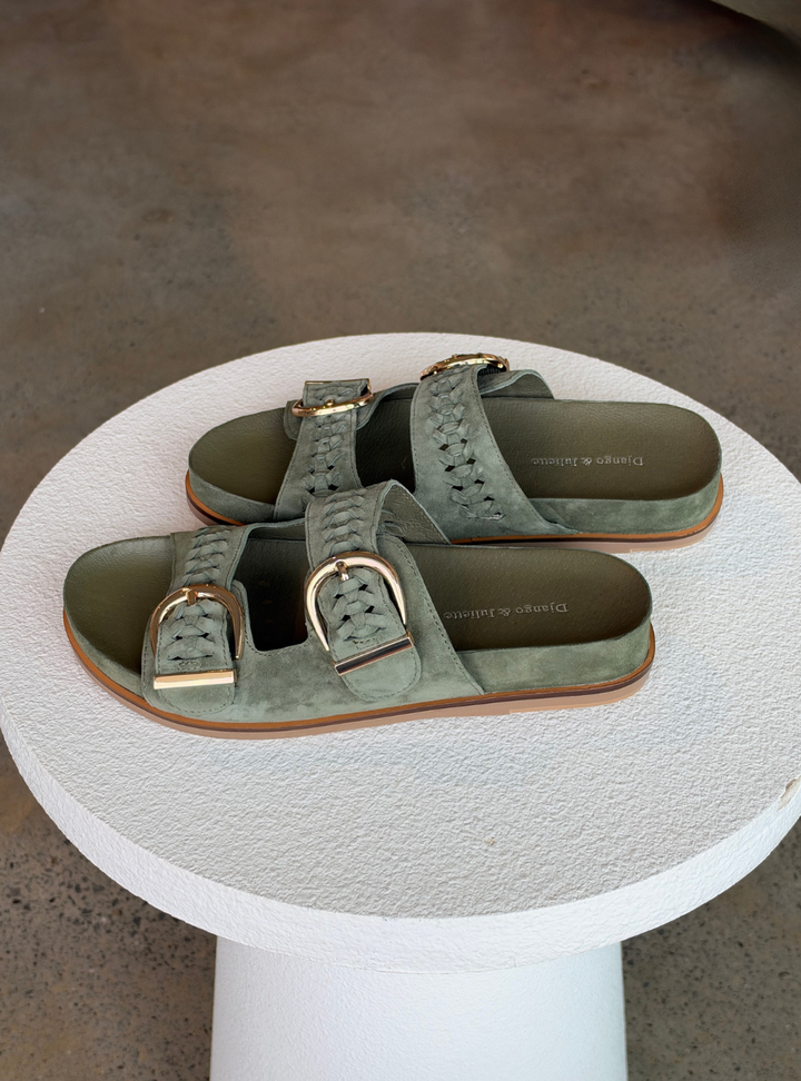 Quenby - Khaki Suede