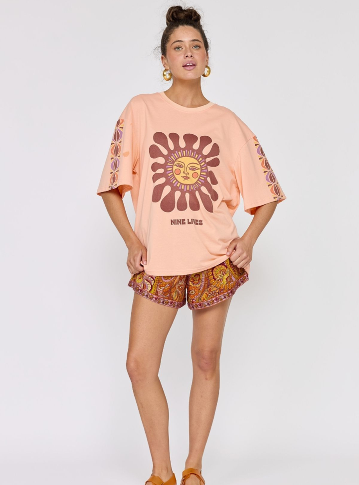 Rainbow Chaser Tee - Peachy
