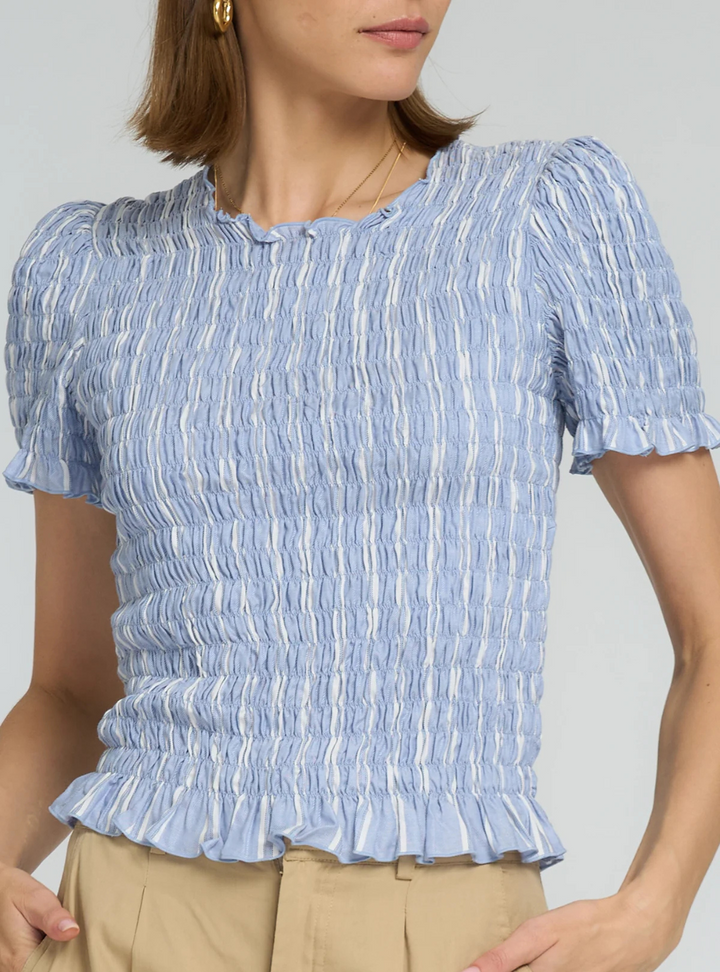 Raincloud Top - Chambray Stripes