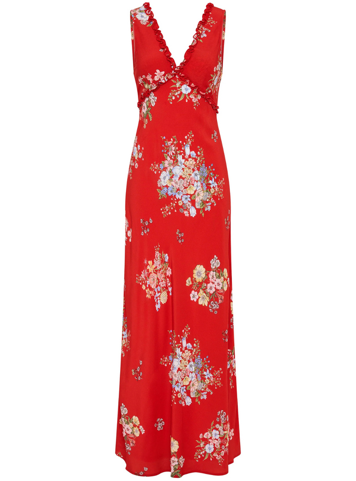 Yolanda Maxi Dress - Red Amoure Floral