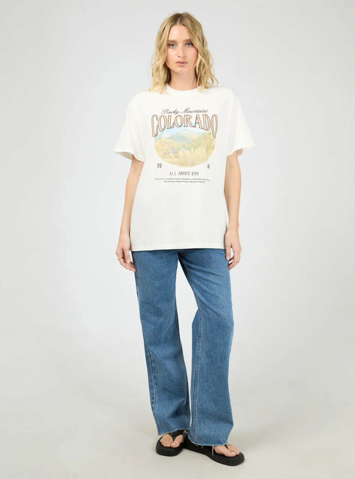 Rocky Mountains Relaxed Tee - Vintage White