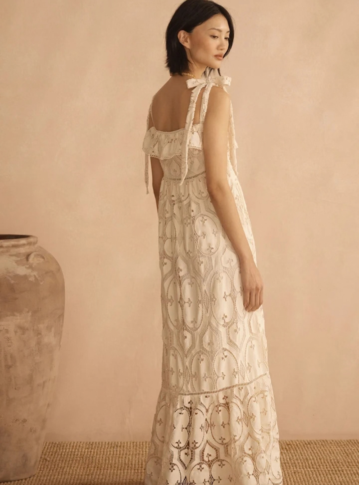 Reliquia Tie Frill Slip Dress