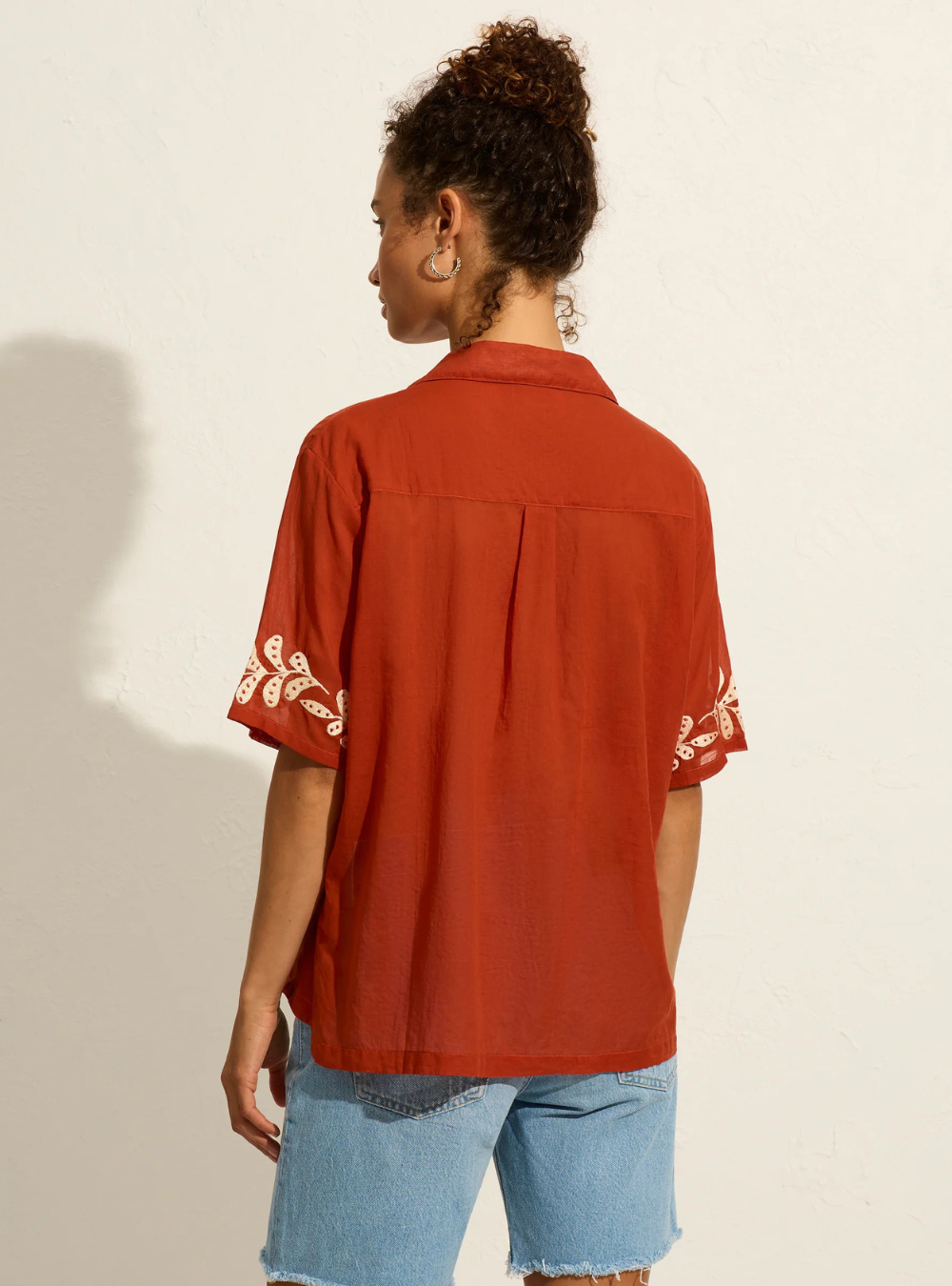 Embroidered Rio Shirt - Rust