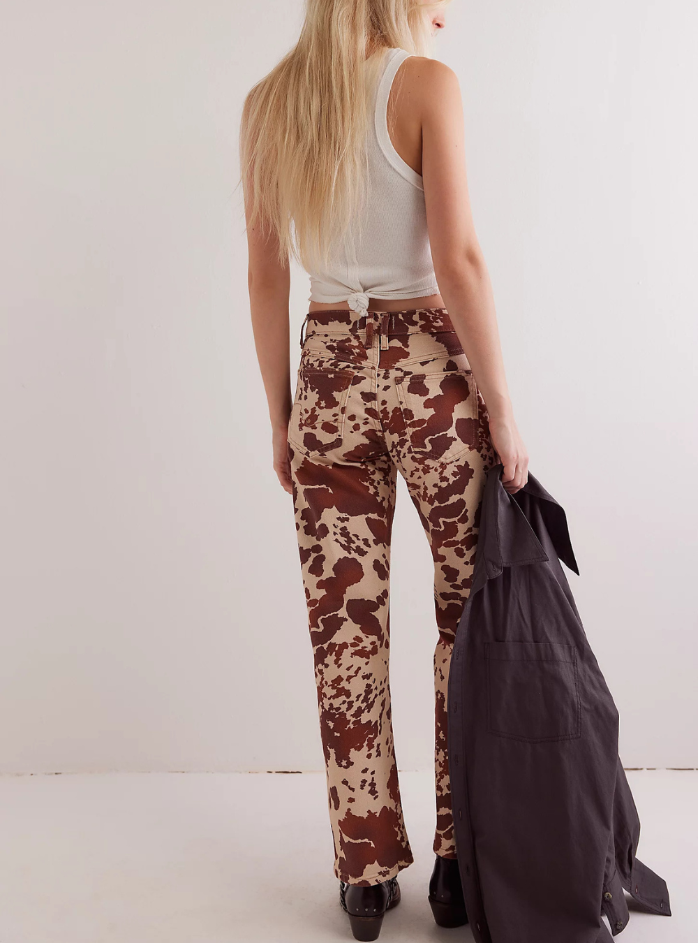 Risk Taker Mid-Rise Printed Jeans - Tea Combo