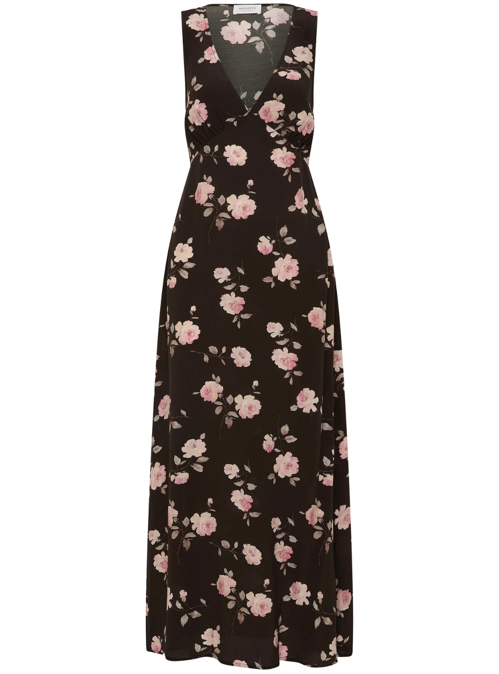 River Maxi Dress - Charcoal Nova Rose
