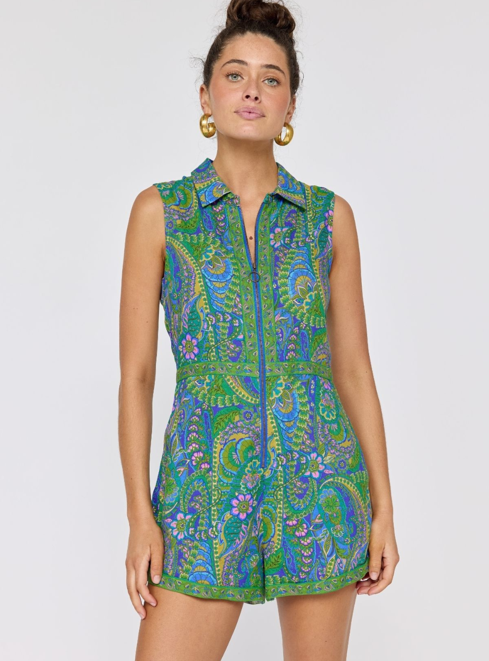 Roadhouse Romper - Lagoon