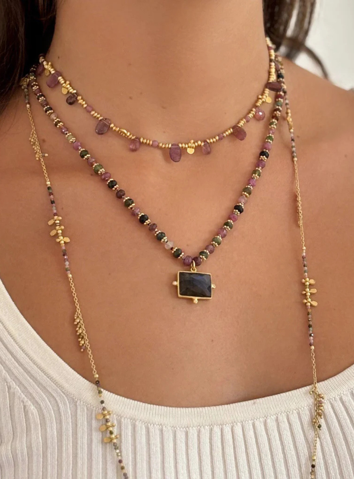 Rosemary Necklace - Multi Tourmaline