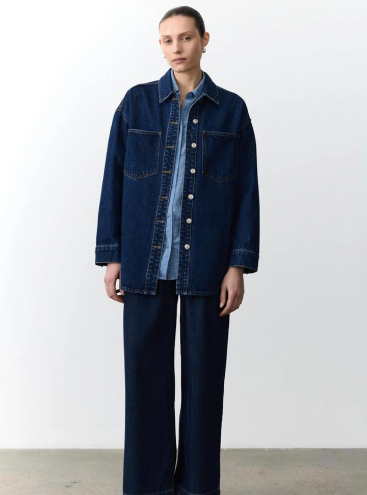 Roxie Denim Jacket - Dark Denim