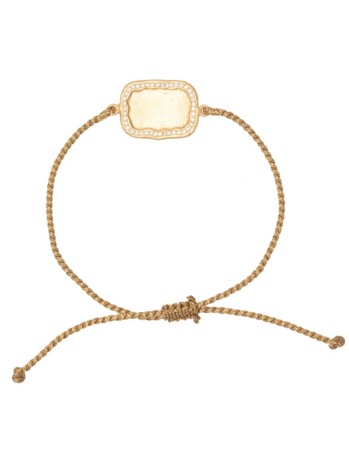 Bahia bracelet with Cubic Zirconia on gold cord