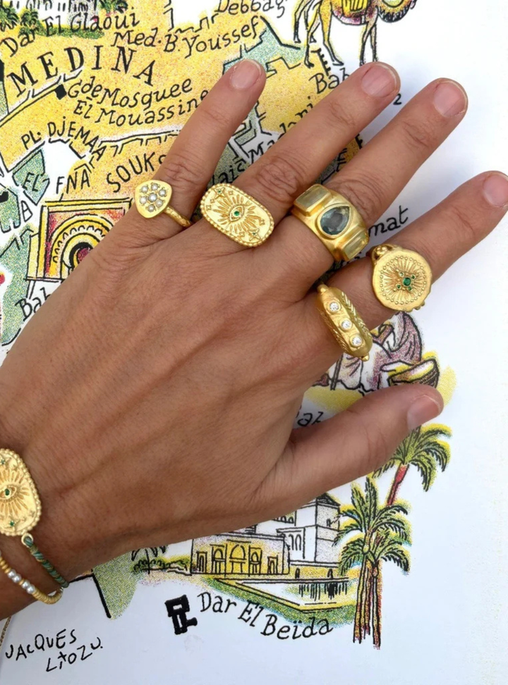 Anokhi Ring - Green Apatite