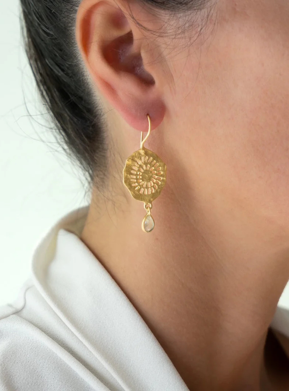 Johari Earrings - Prehnite