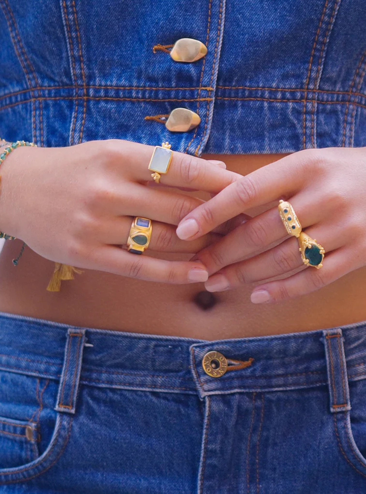 Kasbah Ring- Aqua Chalcedony