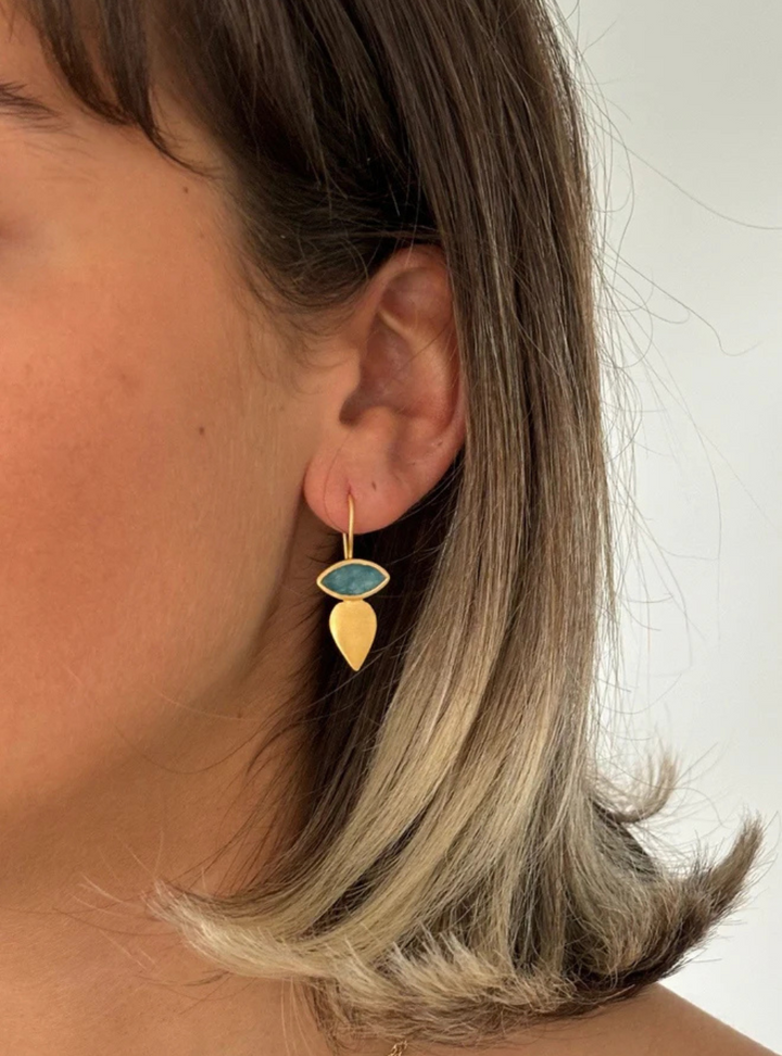 Green Aventurine Mali Earrings