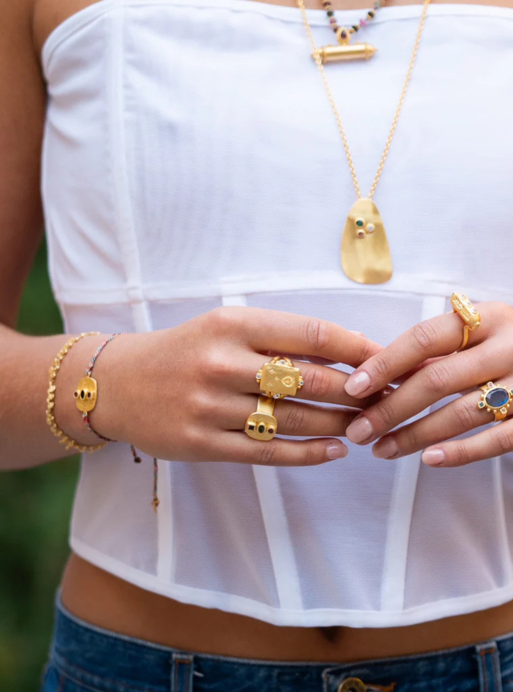 Mellah Bracelet with Pink and Green Tourmaline