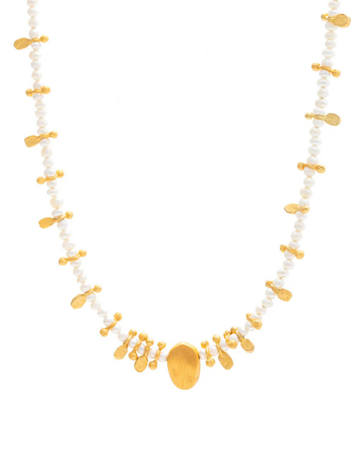 Pearl Gold Nugget Necklace