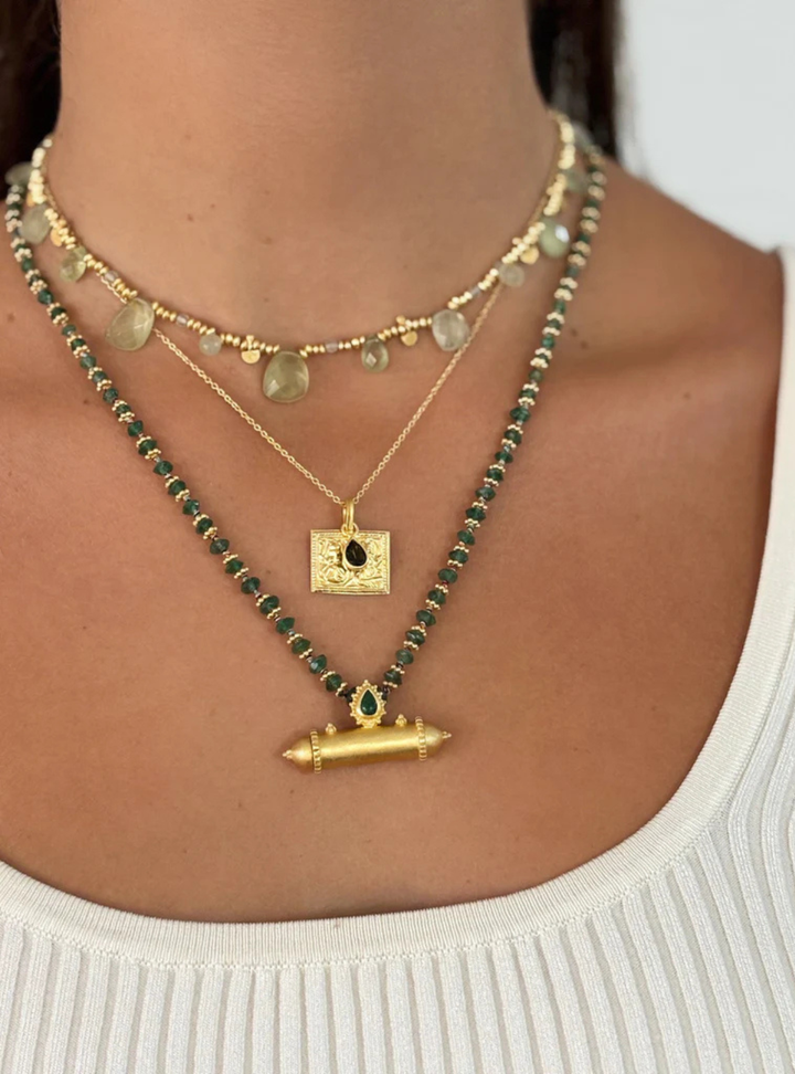 Nehru Necklace - Prehnite