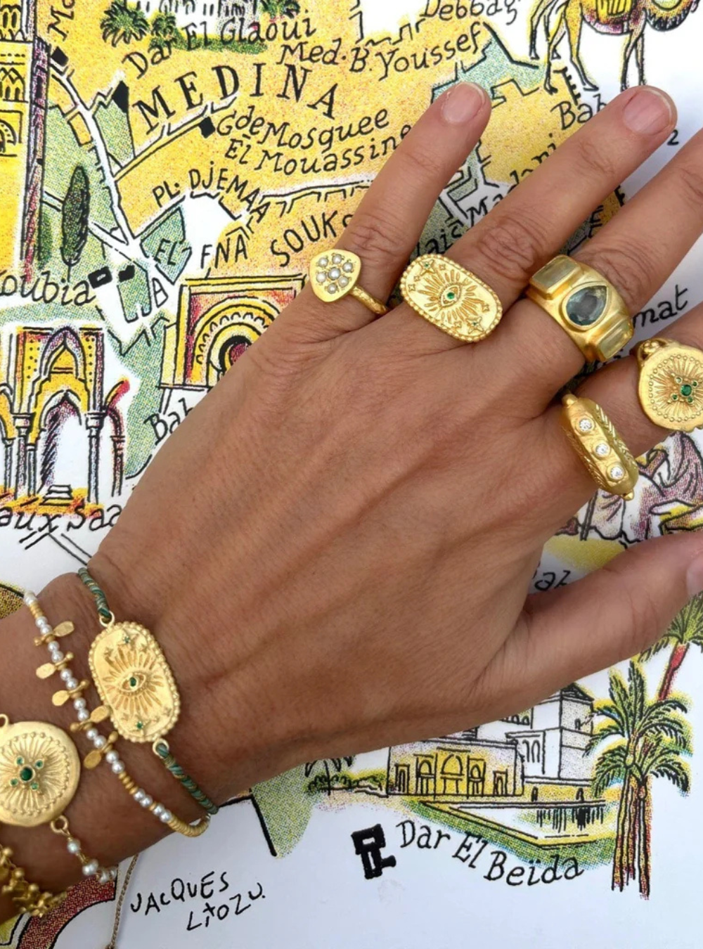 Berber Ring - Green Zircon