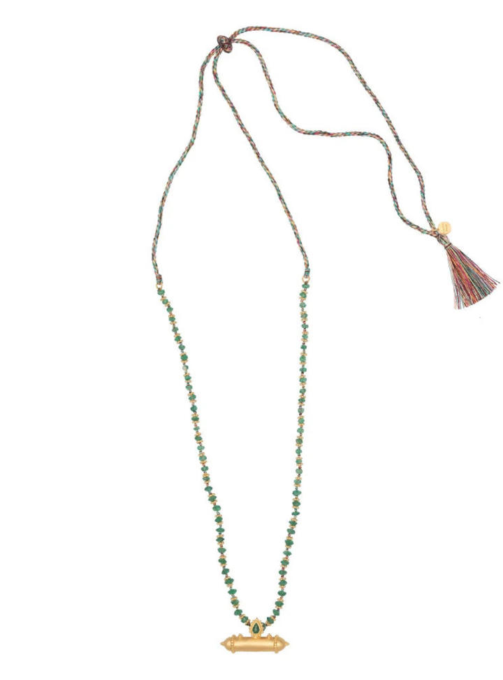 Taj Necklace - Green Aventurine