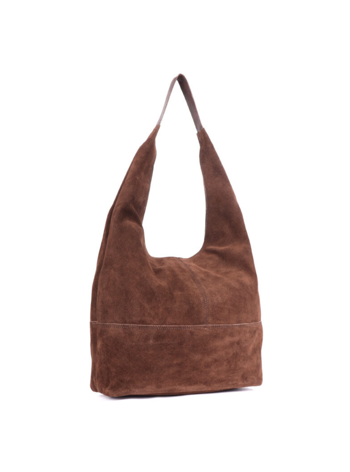 Petal Suede Tote - Brown