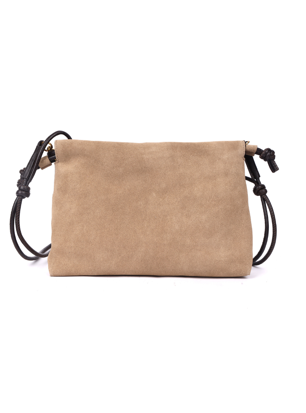 Gracie Suede Drawstring Bag - Taupe