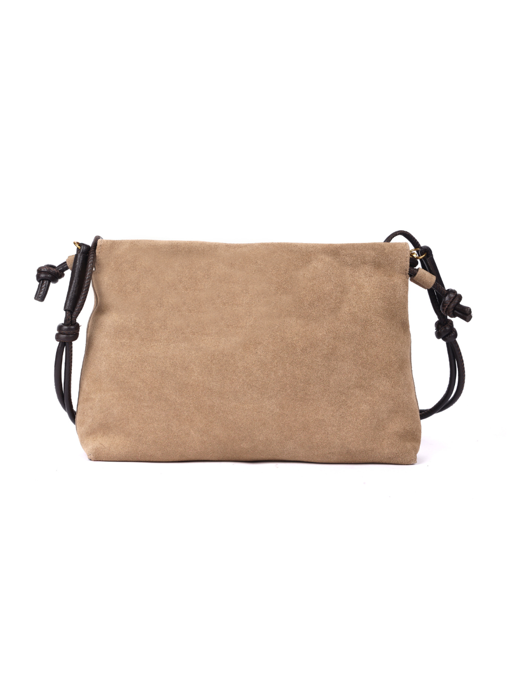 Gracie Suede Drawstring Bag - Taupe