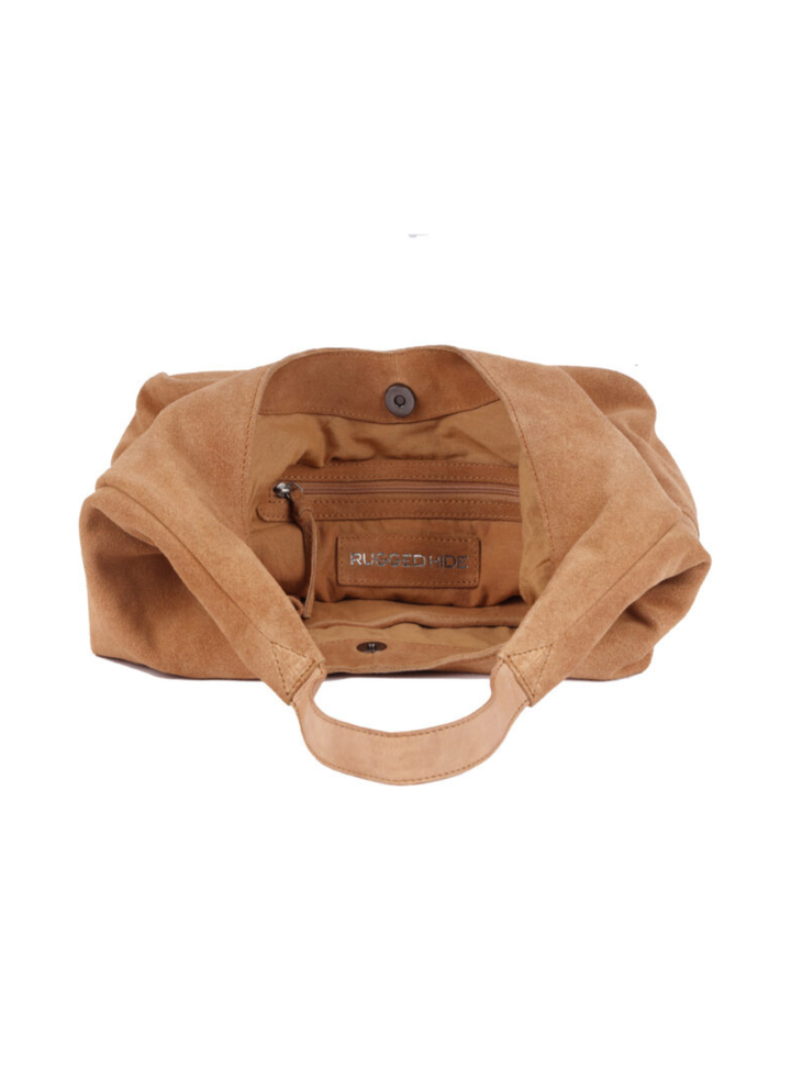 Petal Suede Tote - Tan