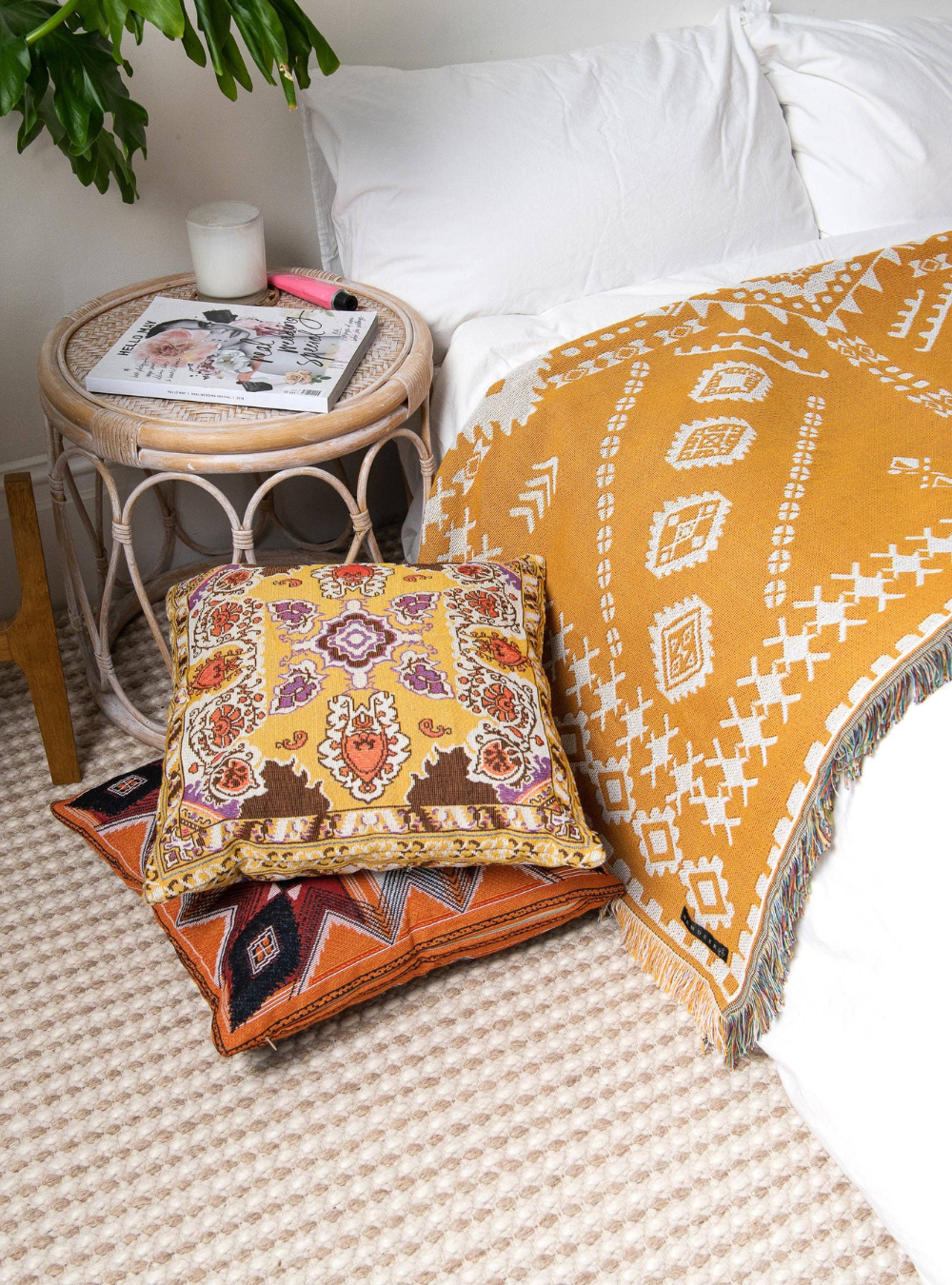 'Good Day Sunshine' Woven Picnic Rug / Throw