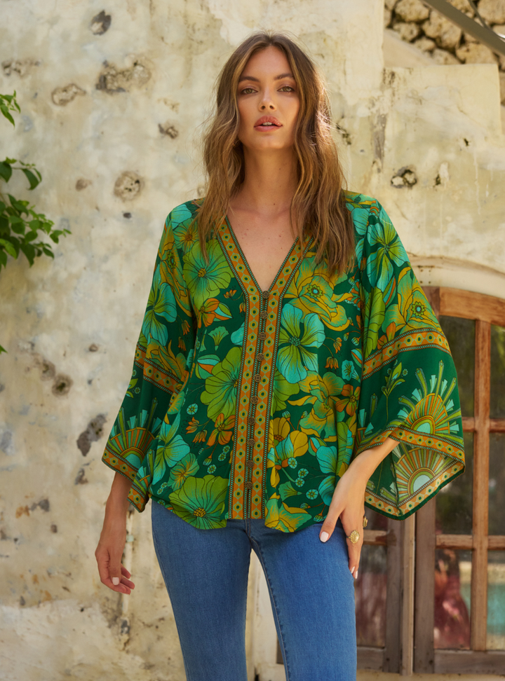 Sadie Blouse - Emerald