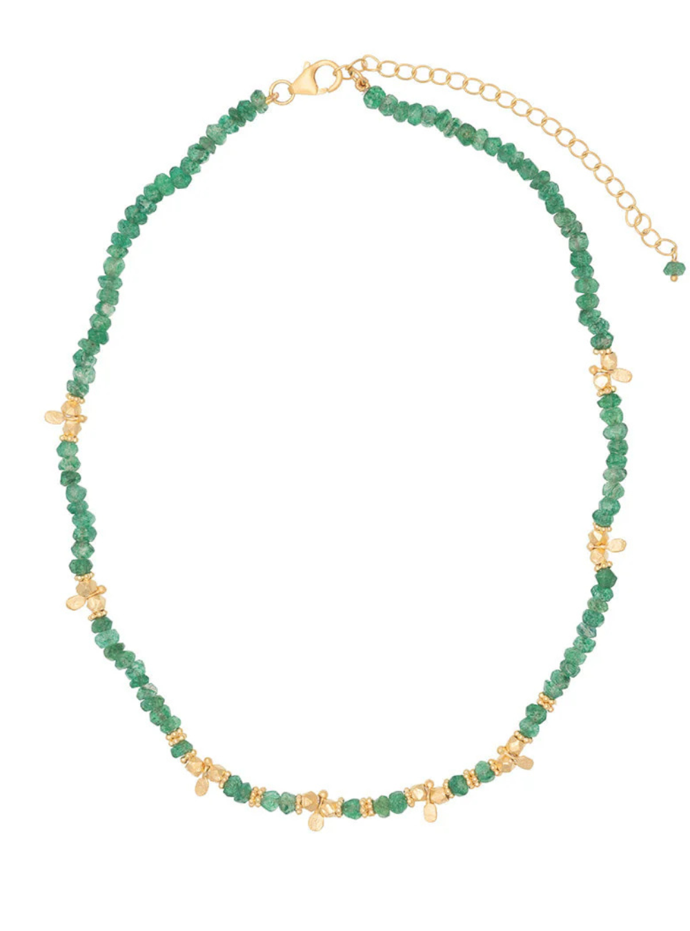 Saffron Necklace - Green Aventurine