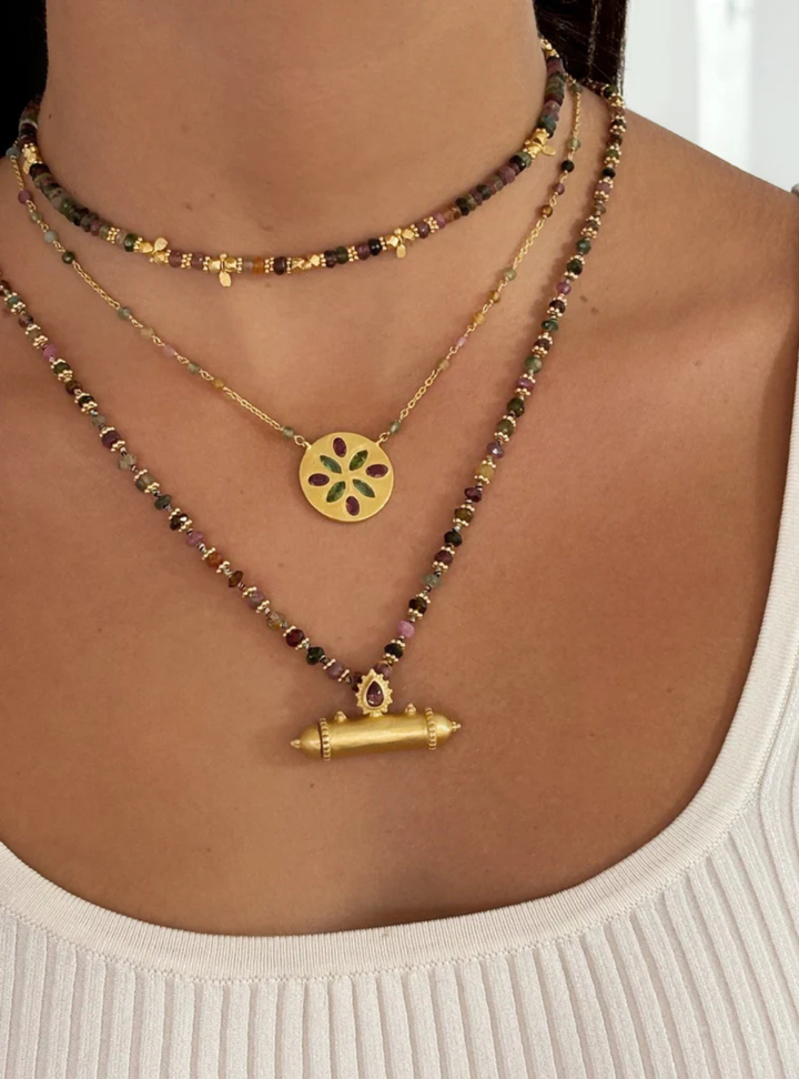 Saffron Necklace - Multi Tourmaline