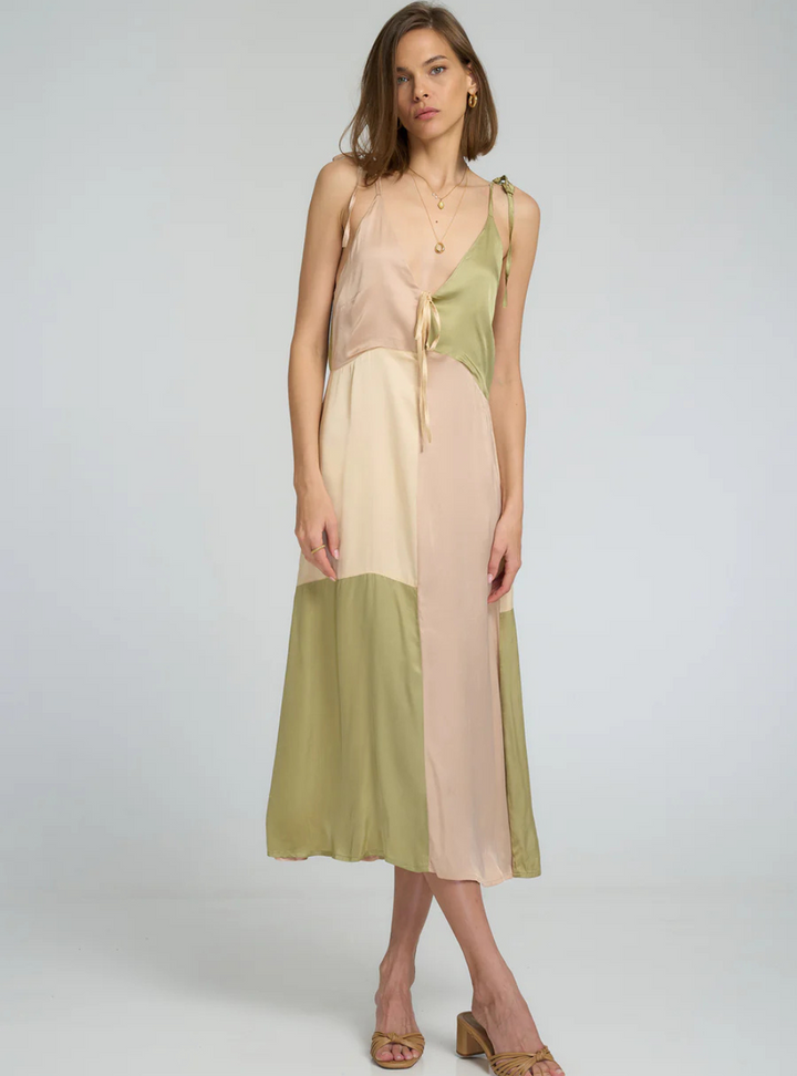 Peony Dress - Shell Pink/Pastel + Sage/Butter Yellow