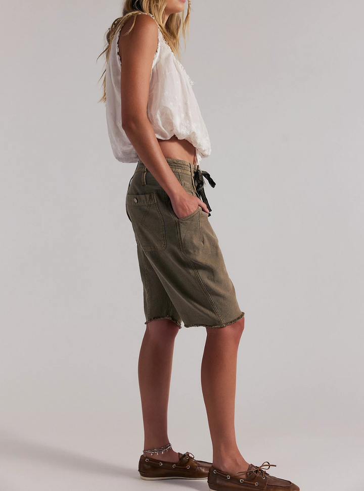 Sage Harem Short - Dusted Cocoa