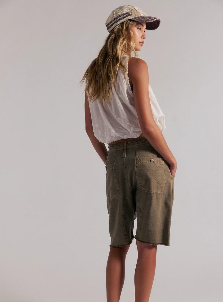 Sage Harem Short - Dusted Cocoa