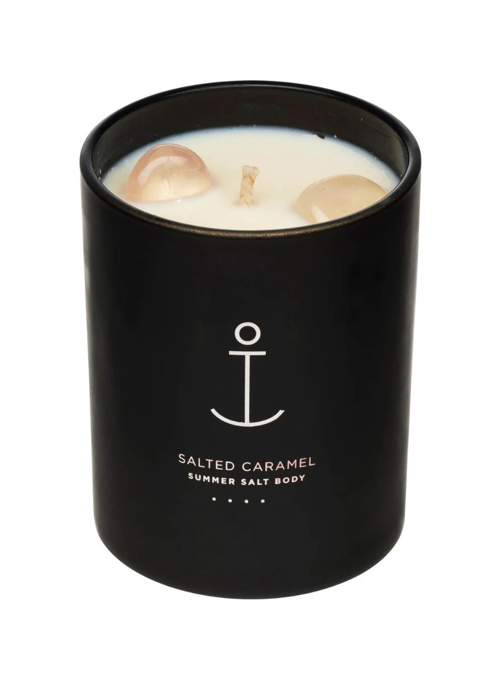 Crystal Infused Soy Candle - Rose Quartz x Salted Caramel