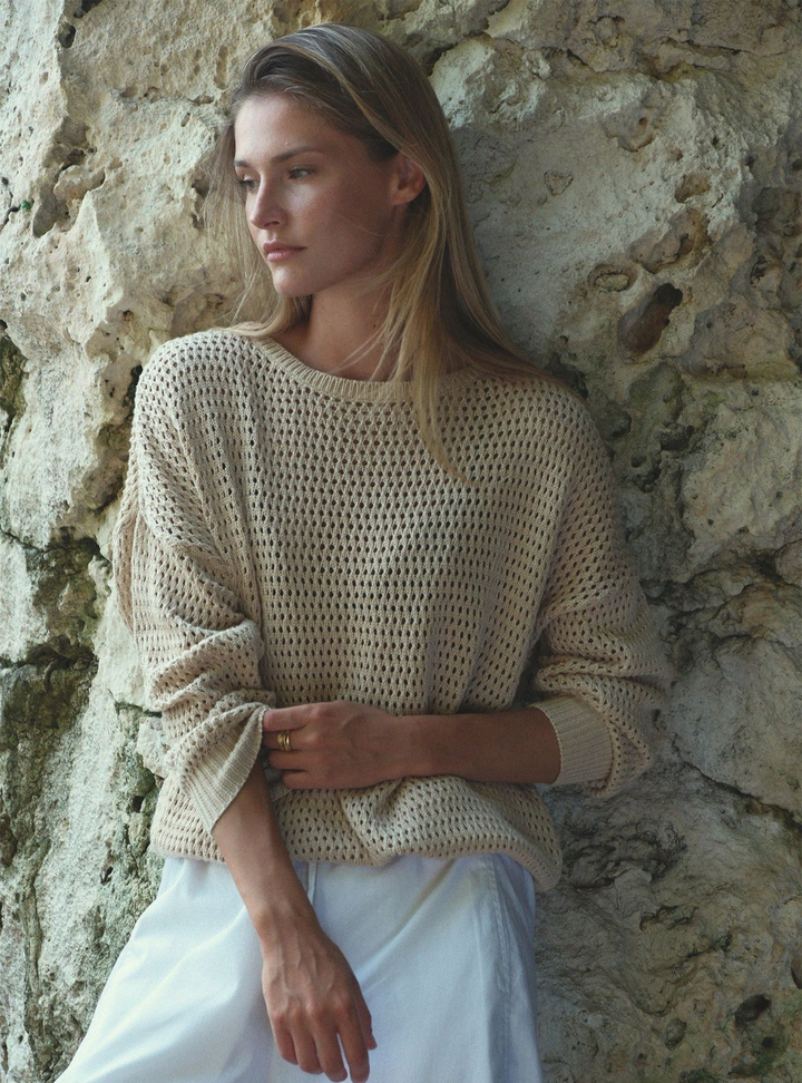 Valentina Knit Top - Sand