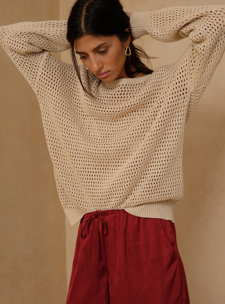 Valentina Knit Top - Sand