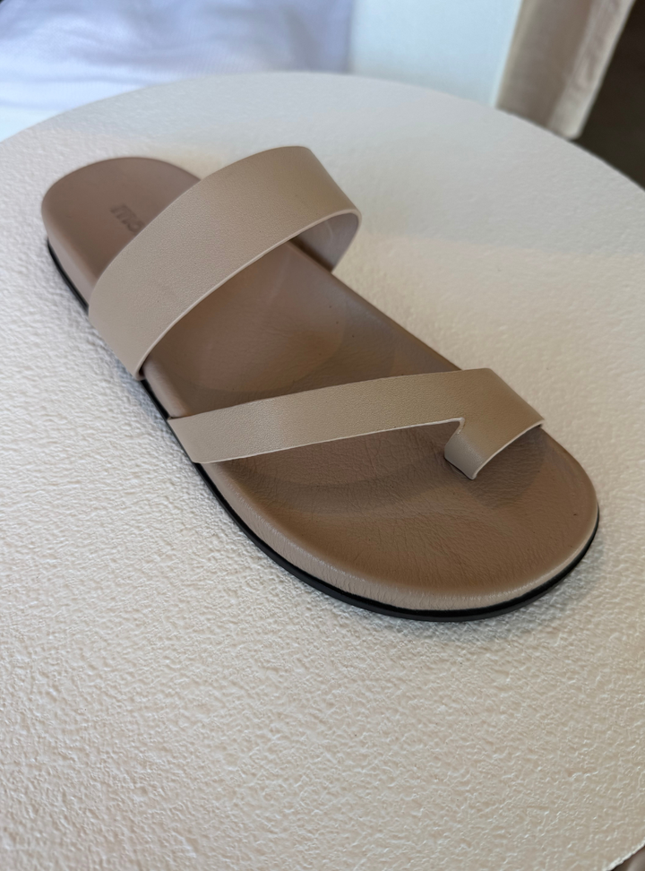 Haulen Leather Sandals - Stone
